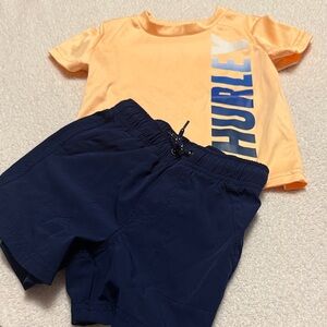 Hurley Peach and Navy Toddler Set